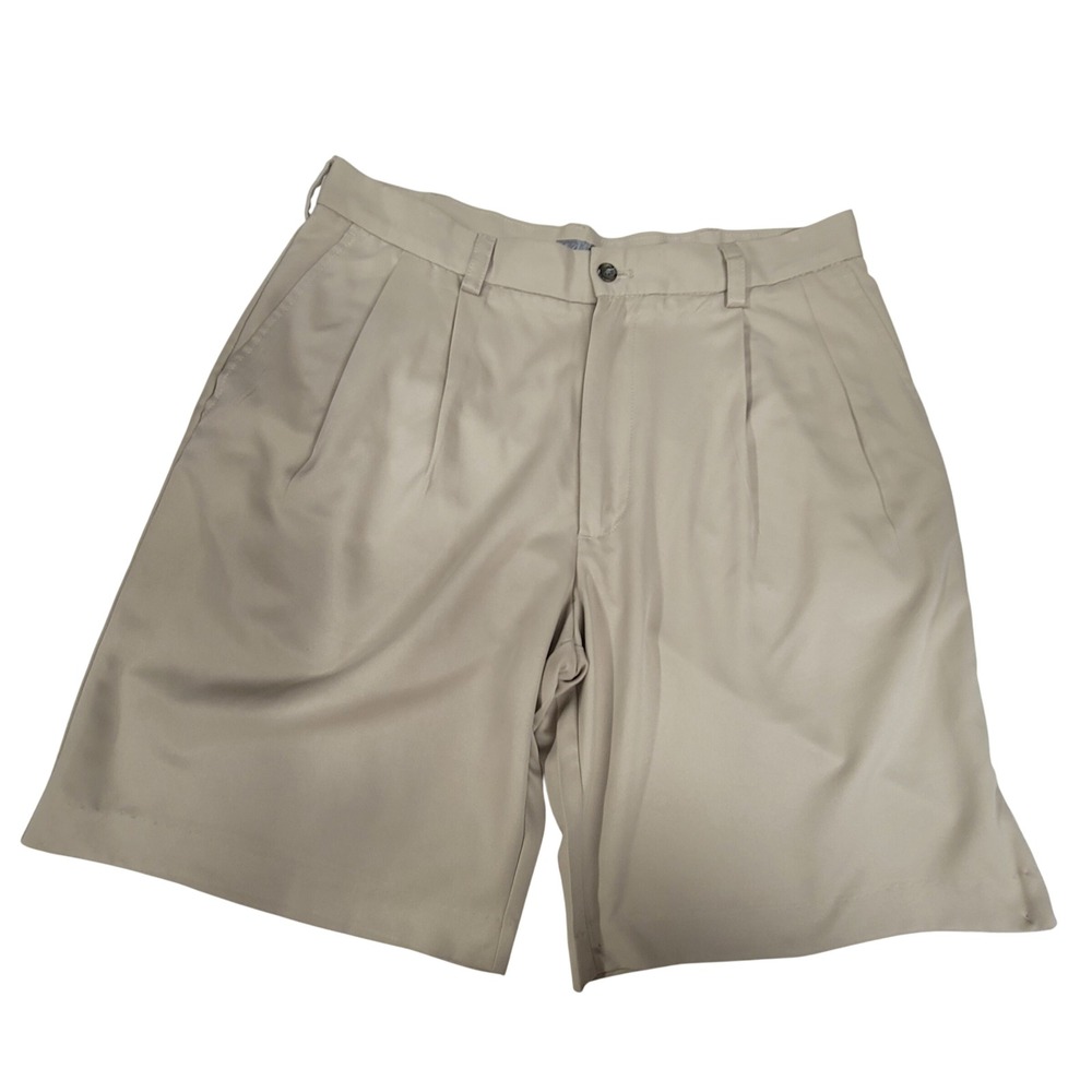 IZOD Golf Men's Pleated Khaki Shorts Size‎ 34 Golf Casual